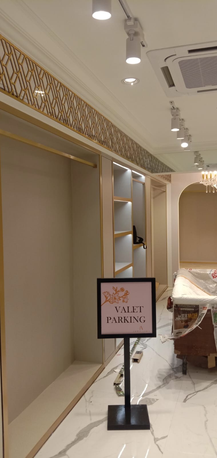 Showroom Display Racks & Valet Parking Reception Point